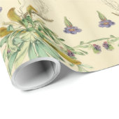 ヴィンテージ忘れMe Not Wrapping紙 ラッピングペーパー (ロールコーナー)