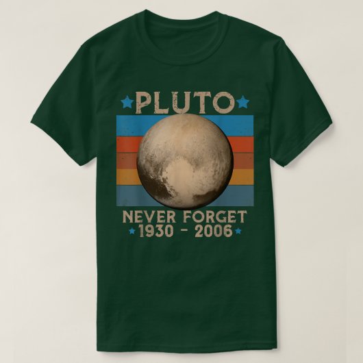 ヴィンテージ忘れNever Pluto Nerdy天文学宇宙S Tシャツ (デザイン正面)