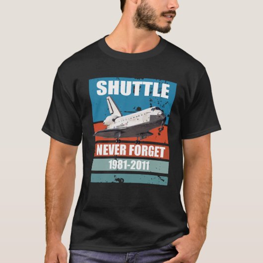 ヴィンテージ忘れNever Shuttle Nerdy天文学宇宙 Tシャツ (正面)