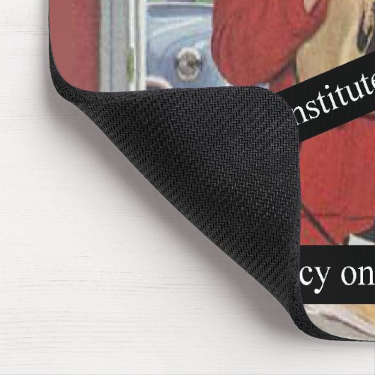 ヴィンテージ忙しは女数々の業の非常事態に見える マウスパッド (コーナー)