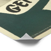 ヴィンテージ応急処置を直ちに受ける ポスター (角)