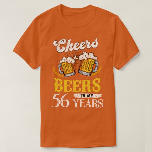 ヴィンテージ応援とビール私の56年の誕生日 Tシャツ (デザイン正面)
