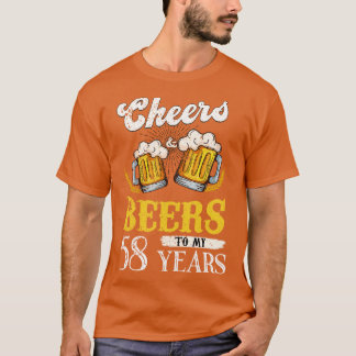 ヴィンテージ応援とビール私の58年の誕生日 Tシャツ