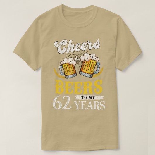 ヴィンテージ応援と私の62年の誕生日 Tシャツ (デザイン正面)
