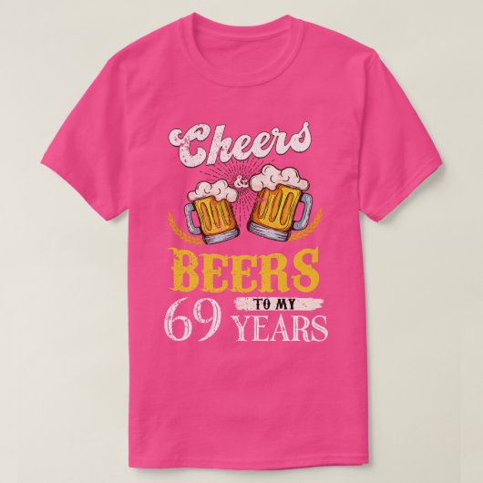 ヴィンテージ応援と私の69年の誕生日 Tシャツ (デザイン正面)
