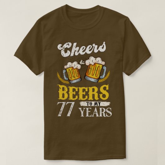 ヴィンテージ応援と私の77年の誕生日 Tシャツ (デザイン正面)