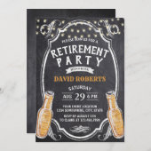ヴィンテージ応援ビールシャルボードリタイアメントパーティー 招待状 (正面/裏面)