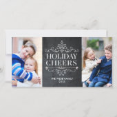 ヴィンテージ応援2写真ホリデーフォトカード シーズンカード (正面)