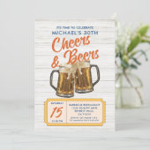 ヴィンテージ応援&ビール大人40thバースデーウッド 招待状 (スタンド正面)