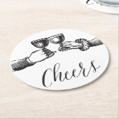 ヴィンテージ応援 ラウンドペーパーコースター (アングル)