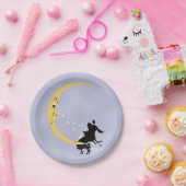 ヴィンテージ怒クレセント月顔スターズカップル ペーパープレート (パーティー)