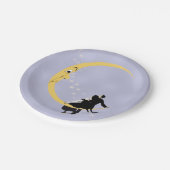 ヴィンテージ怒クレセント月顔スターズカップル ペーパープレート (アングル)