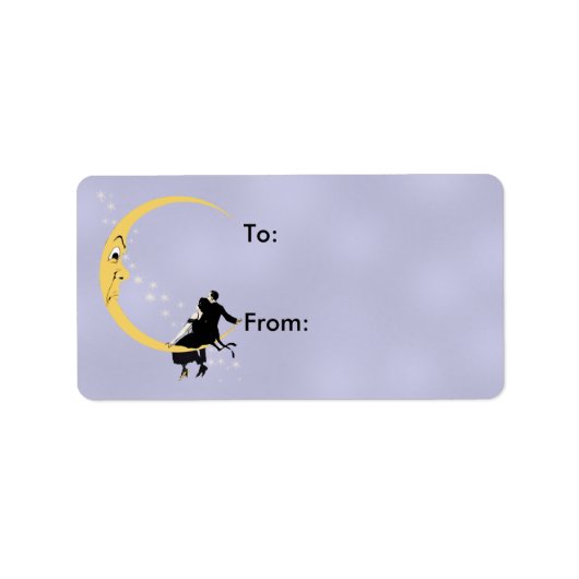 ヴィンテージ怒クレセント月顔スターズカップル ラベル (正面)