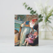 ヴィンテージ怒サンタクリスマス ポストカード (スタンド正面)