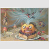 ヴィンテージ怖いジャック – O – ランタンと魔女と悪魔 薄葉紙 (正面)