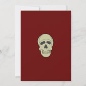 ヴィンテージ怖いスカルハローウィンパーティ招待状 招待状 (裏面)