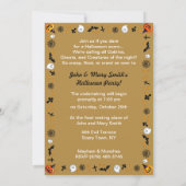 ヴィンテージ怖いハロウィーンストーリー招待状 招待状 (裏面)