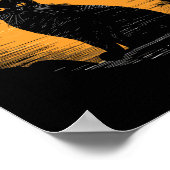 ヴィンテージ怖いハロウィーンブラックキャットコスチュームレトロモ ポスター (角)