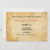 ヴィンテージ怖いハローウィンパーティ 招待状 (裏面)