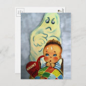 ヴィンテージ怖いバレンタインデー ポストカード (正面/裏面)