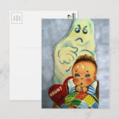 ヴィンテージ怖いバレンタインデー ポストカード (正面/裏面)