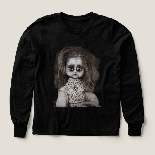 ヴィンテージ怖い幽霊のよく出る人形 (デザイン正面)