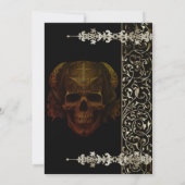 ヴィンテージ怖い本ハローウィンパーティ招待状 招待状 (裏面)