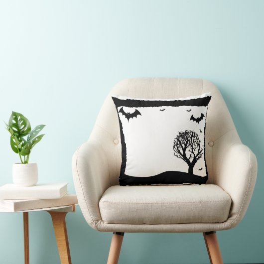 ヴィンテージ怖くて不気味なこうもりハッピーハローウィン クッション (椅子)