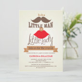 ヴィンテージ性素朴が赤ちゃんシャワーを明かす 招待状 (スタンド正面)