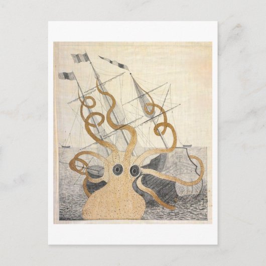 ヴィンテージ怪獣タコはがき ポストカード (正面)