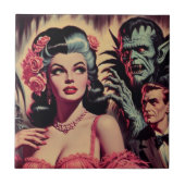 ヴィンテージ怪獣ホラーガール タイル (正面)
