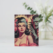 ヴィンテージ怪獣ホラーガール ポストカード (スタンド正面)