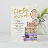 ヴィンテージ恋しく思からMrs. Purple Travelブライダルシャワー 招待状 (スタンド正面)