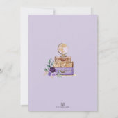 ヴィンテージ恋しく思からMrs. Purple Travelブライダルシャワー 招待状 (裏面)