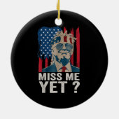 ヴィンテージ恋しく思はまだおもしろいトランプは私の社長である セラミックオーナメント (裏面)