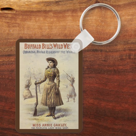 ヴィンテージ恋しく思アニエオークリー、ウェスタン女性のカーボーイ キーホルダー (裏面)