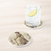 ヴィンテージ恋しく思アニエオークリー、ウェスタン女性のカーボーイ コースター (側面)