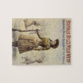 ヴィンテージ恋しく思アニエオークリー、ウェスタン女性のカーボーイ ジグソーパズル (横)