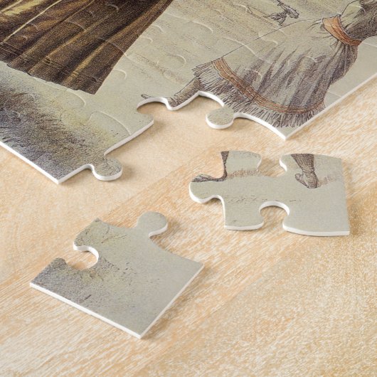 ヴィンテージ恋しく思アニエオークリー、ウェスタン女性のカーボーイ ジグソーパズル (側面)