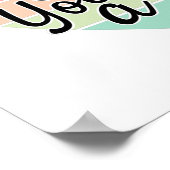 ヴィンテージ恋しく思カラフルたくさんハート。 ポスター (角)