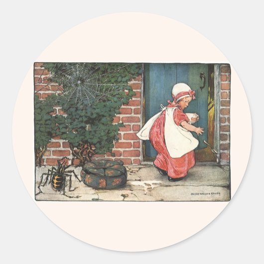 ヴィンテージ恋しく思リトルマフェットスパイダー子供部屋韻 ラウンドシール (正面)