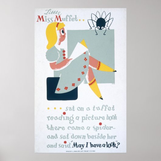 ヴィンテージ恋しく思リトルマフェ読ットのWPAポスター ポスター (正面)