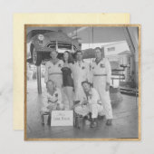 ヴィンテージ恋しく思「Lube Rack」フラットノートカード (正面/裏面)