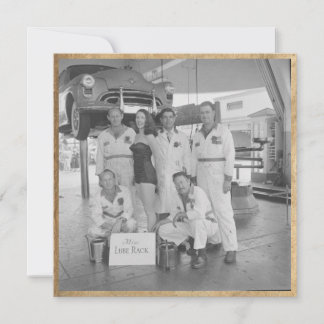 ヴィンテージ恋しく思「Lube Rack」フラットノートカード