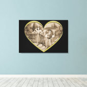 ヴィンテージ恋愛夫婦 キャンバスプリント (インサイチュ (ウッドフロア))