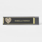 ヴィンテージ恋愛夫婦 デスクネームプレート (正面)