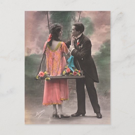 ヴィンテージ恋愛夫婦 ポストカード (正面)