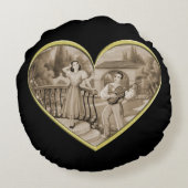 ヴィンテージ恋愛夫婦 ラウンドクッション (裏面)
