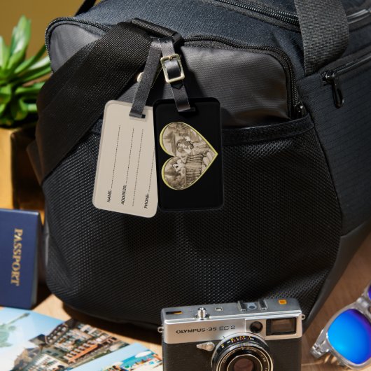 ヴィンテージ恋愛夫婦 ラゲッジタグ (正面&裏面)