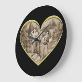 ヴィンテージ恋愛夫婦 ラージ壁時計 (傾斜)